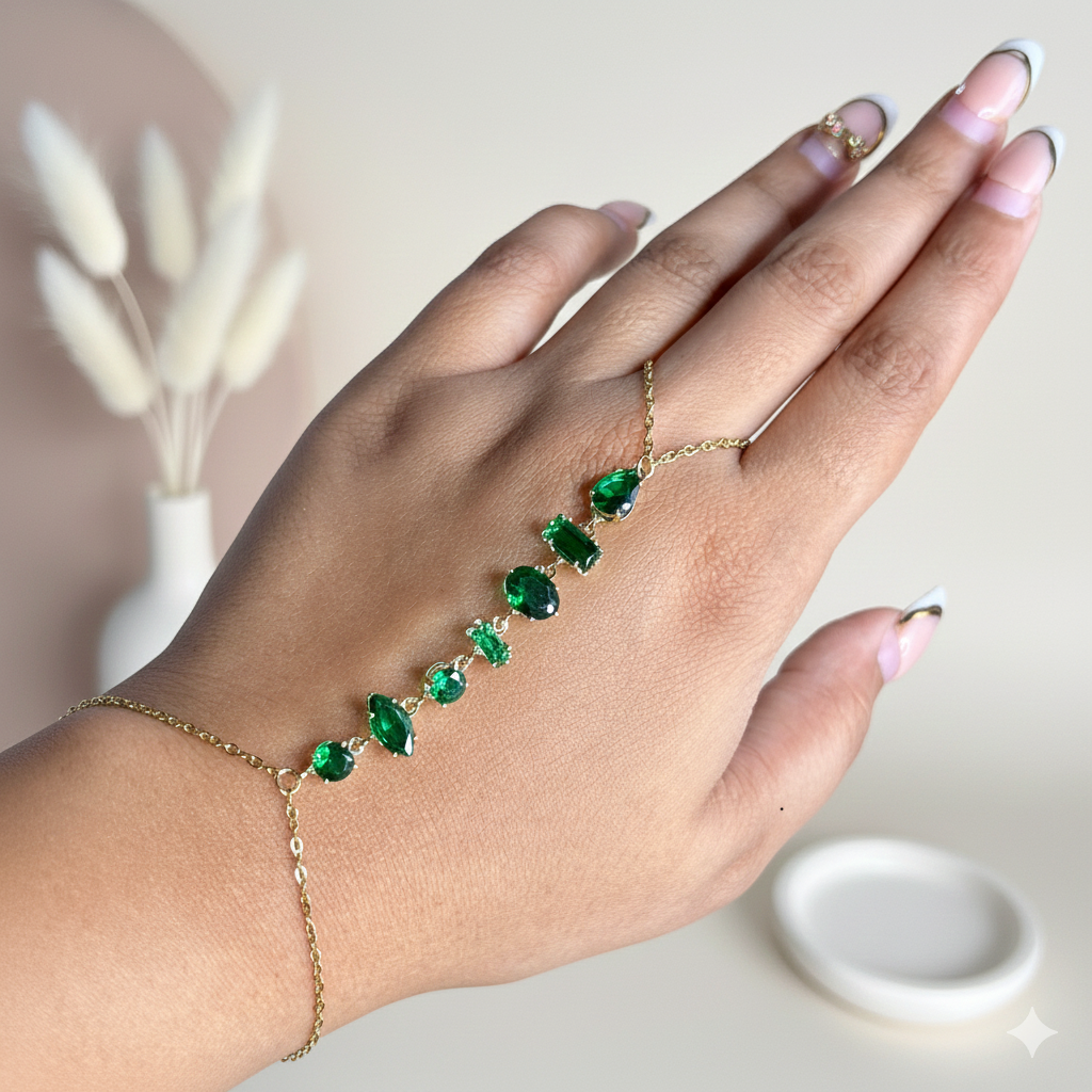 Cotton Candy Emerald Handchain