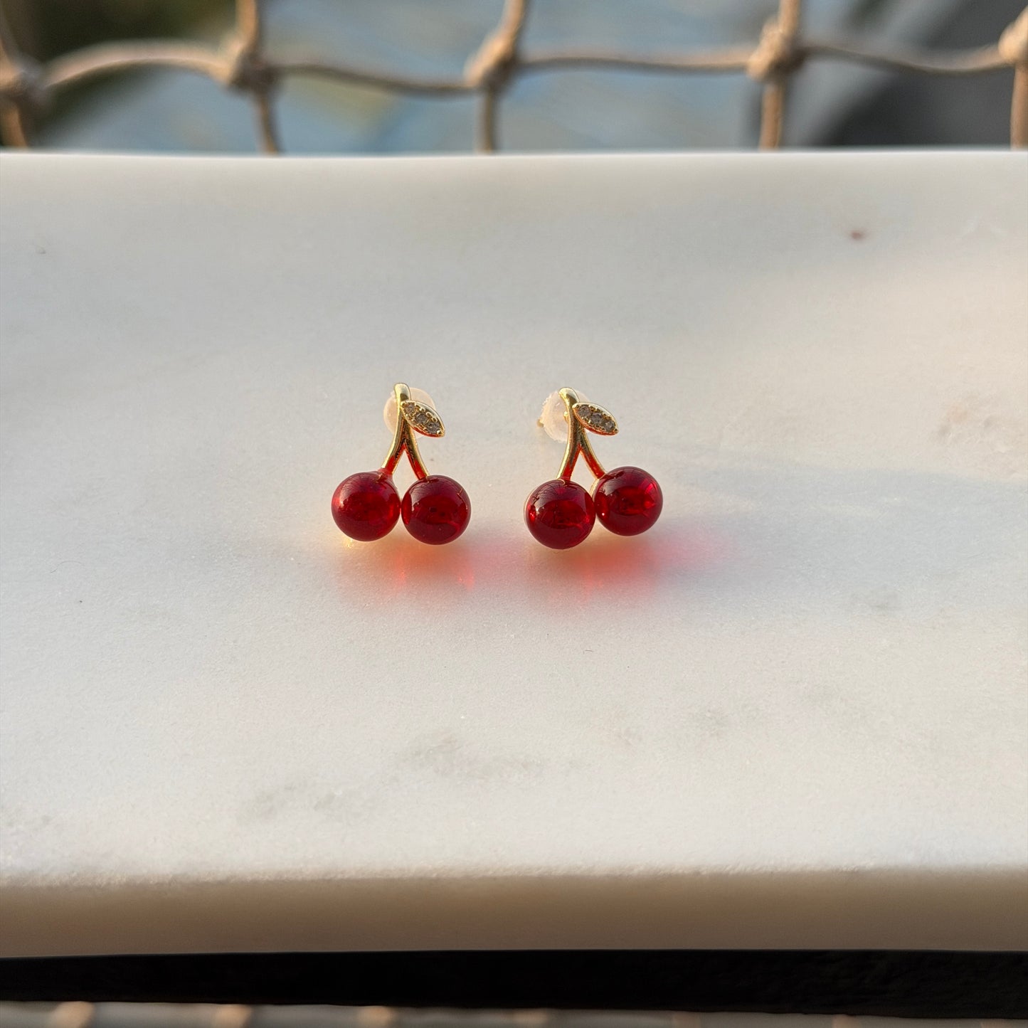 Red cherry Studs
