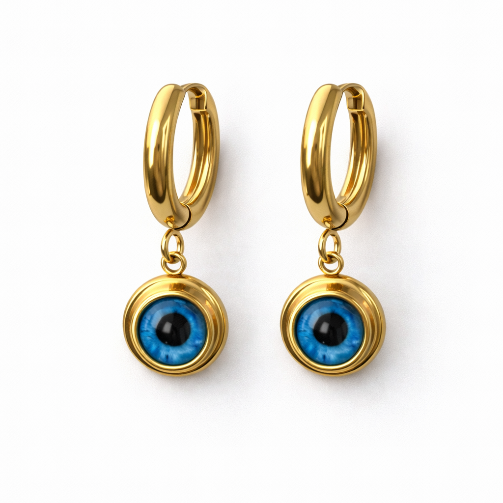 Evil Eye Hoops