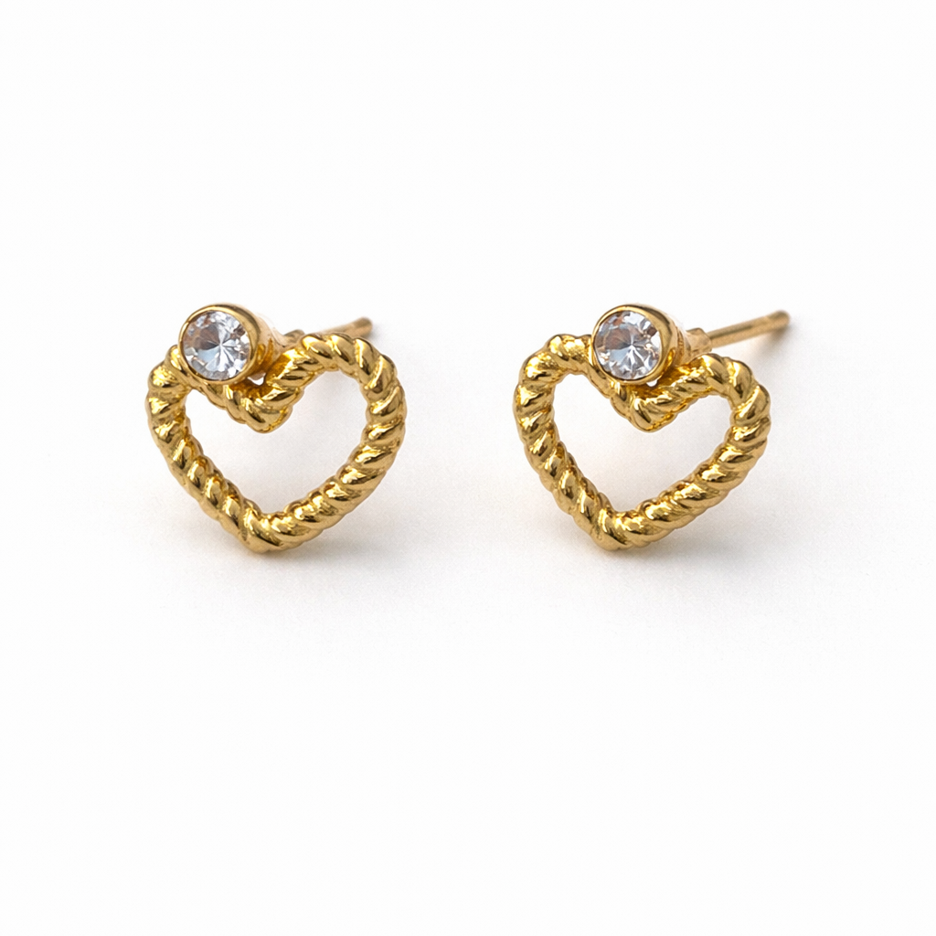 Heart studs