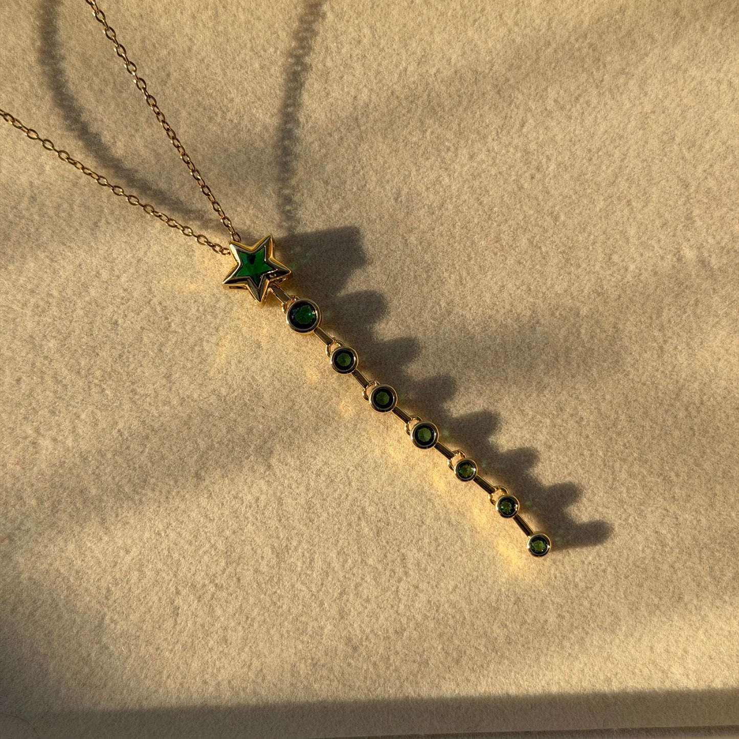 Candy Frost Star Emerald Necklace