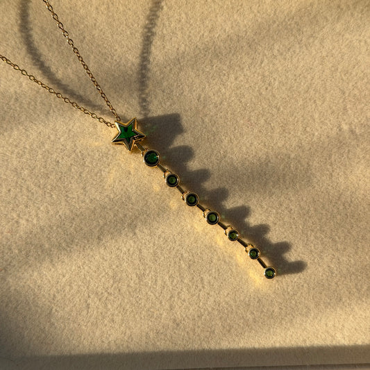 Candy Frost Star Emerald Necklace
