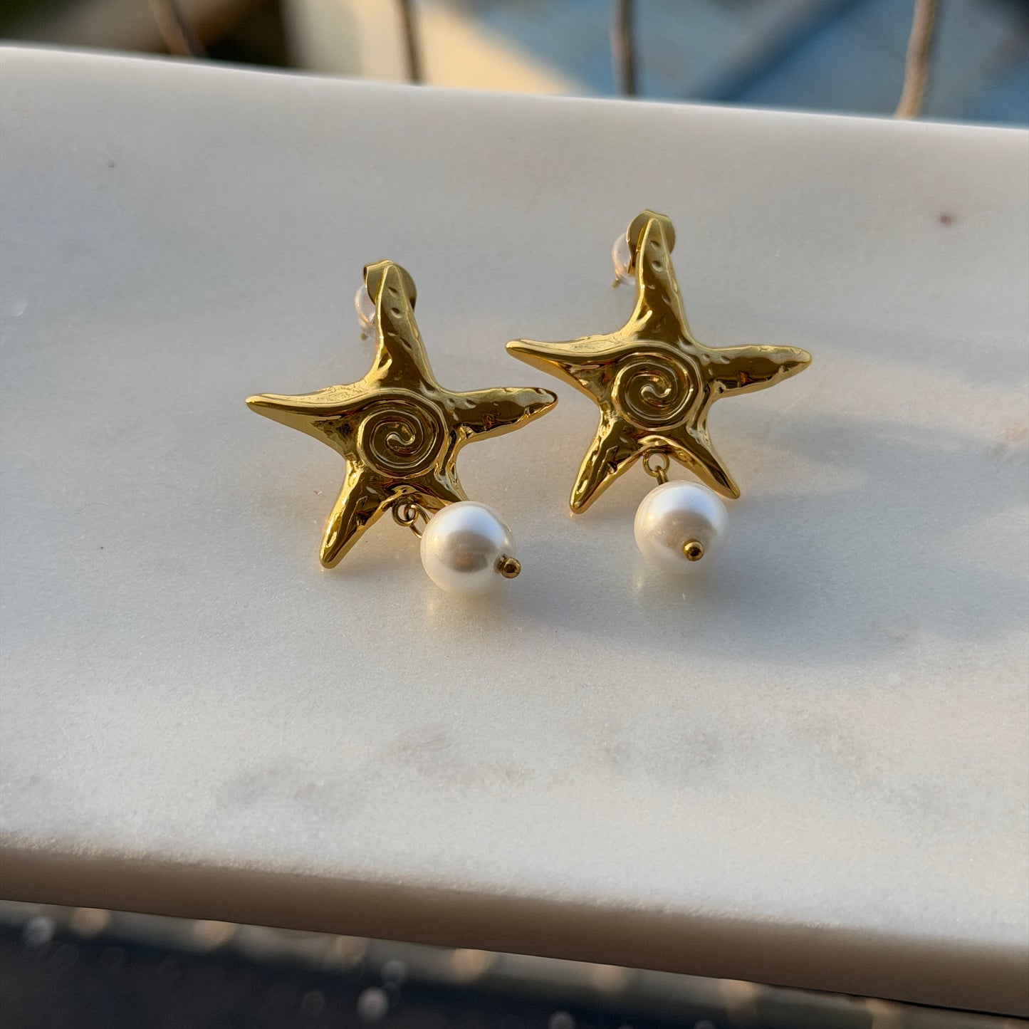 Starfish pearl Earring